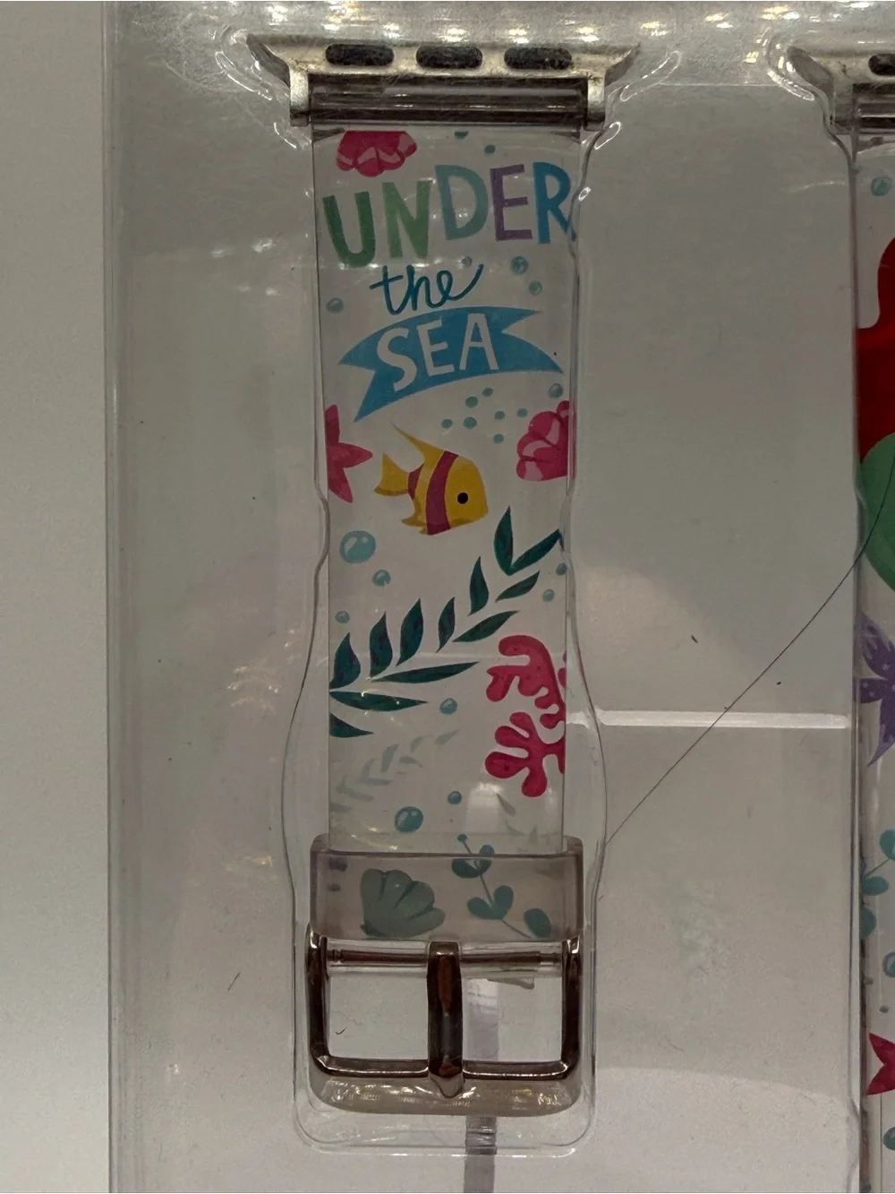 NWOT Disney The Little Mermaid Ariel Apple Watch Band - Under the Sea Clear - Picture 3 of 5
